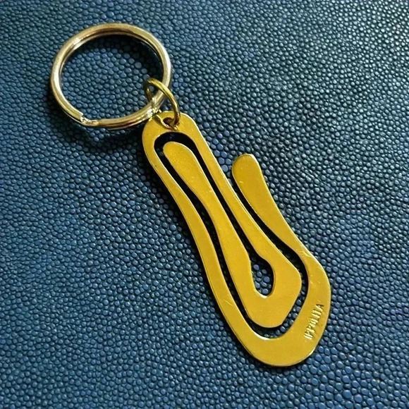 Ippolita gold tone spiral clip abstract geometric key ring - Picture 4 of 4